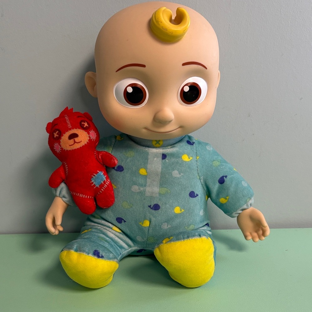 CoComelon Musical Bedtime JJ Plush Doll, Nighttime Kids Plush Toy